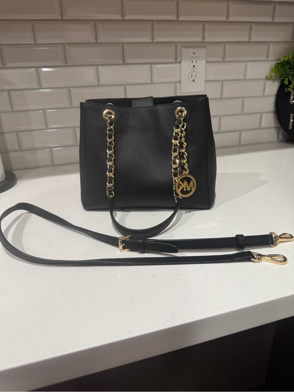 Michael Kors Black/Gold Tote - Picture 6 of 16